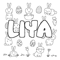 Dibujo para colorear LIYA - decorado Pascua