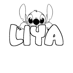 Dibujo para colorear LIYA - decorado Stitch