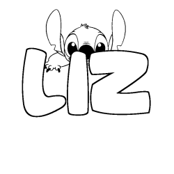 Dibujo para colorear LIZ - decorado Stitch