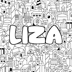 Coloración del nombre LIZA - decorado ciudad