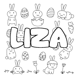 Dibujo para colorear LIZA - decorado Pascua