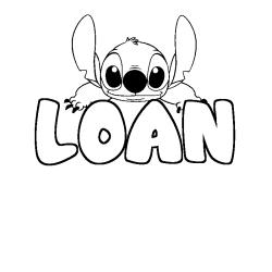 Dibujo para colorear LOAN - decorado Stitch