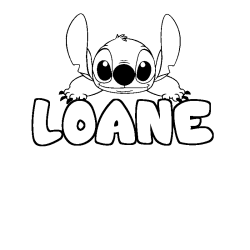 Dibujo para colorear LOANE - decorado Stitch