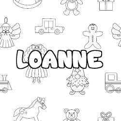 Coloración del nombre LOANNE - decorado juguetes