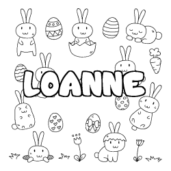 Dibujo para colorear LOANNE - decorado Pascua