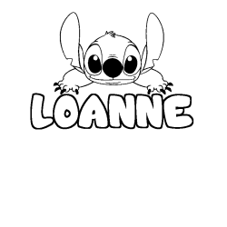 Coloración del nombre LOANNE - decorado Stitch