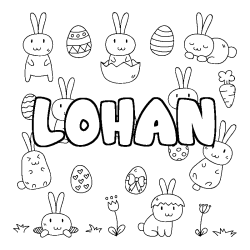 Coloración del nombre LOHAN - decorado Pascua