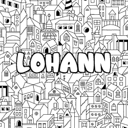 Coloración del nombre LOHANN - decorado ciudad