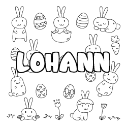 Coloración del nombre LOHANN - decorado Pascua