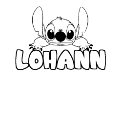 Coloración del nombre LOHANN - decorado Stitch