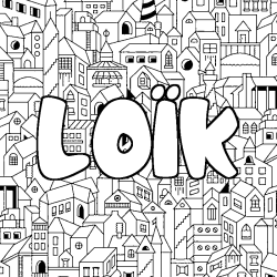 Coloración del nombre LOÏK - decorado ciudad