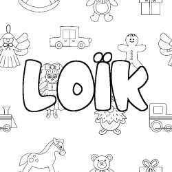 Coloración del nombre LOÏK - decorado juguetes