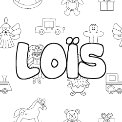 Dibujo para colorear LO&Iuml;S - decorado juguetes