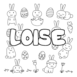 Dibujo para colorear LOISE - decorado Pascua