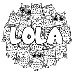 Dibujo para colorear LOLA - decorado b&uacute;hos