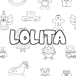 Dibujo para colorear LOLITA - decorado juguetes