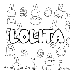 Coloración del nombre LOLITA - decorado Pascua