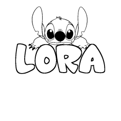 Dibujo para colorear LORA - decorado Stitch