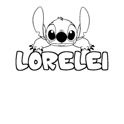 Dibujo para colorear LORELEI - decorado Stitch