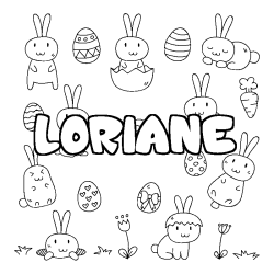 Dibujo para colorear LORIANE - decorado Pascua