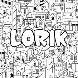 Coloración del nombre LORIK - decorado ciudad