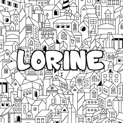 Dibujo para colorear LORINE - decorado ciudad