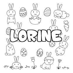 Dibujo para colorear LORINE - decorado Pascua