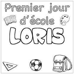 Coloración del nombre LORIS - decorado primer día de escuela