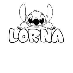 Dibujo para colorear LORNA - decorado Stitch