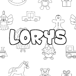 Coloración del nombre LORYS - decorado juguetes