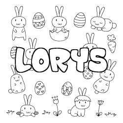 Coloración del nombre LORYS - decorado Pascua