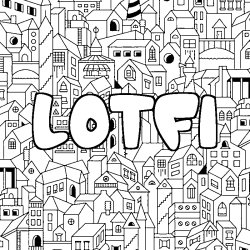 Coloración del nombre LOTFI - decorado ciudad