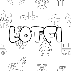 Coloración del nombre LOTFI - decorado juguetes