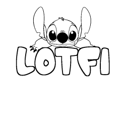 Coloración del nombre LOTFI - decorado Stitch