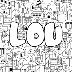 Dibujo para colorear LOU - decorado ciudad