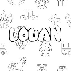 Coloración del nombre LOUAN - decorado juguetes