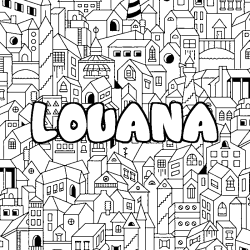 Dibujo para colorear LOUANA - decorado ciudad