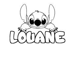 Dibujo para colorear LOUANE - decorado Stitch