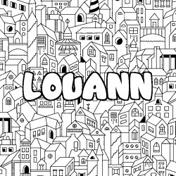 Dibujo para colorear LOUANN - decorado ciudad