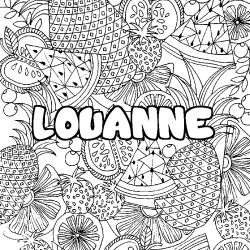 Dibujo para colorear LOUANNE - decorado mandala de frutas