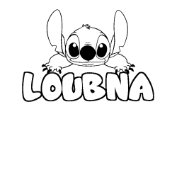 Dibujo para colorear LOUBNA - decorado Stitch