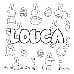 Coloración del nombre LOUCA - decorado Pascua