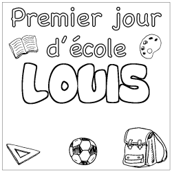 Coloración del nombre LOUIS - decorado primer día de escuela