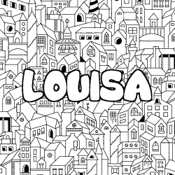 Dibujo para colorear LOUISA - decorado ciudad