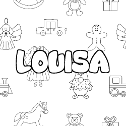 Coloración del nombre LOUISA - decorado juguetes