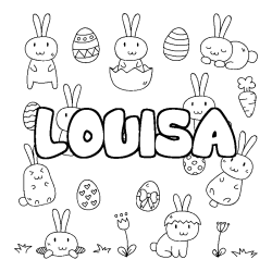 Dibujo para colorear LOUISA - decorado Pascua