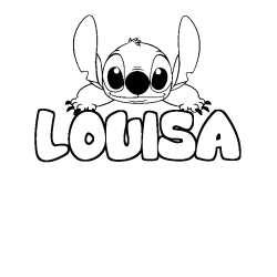 Dibujo para colorear LOUISA - decorado Stitch