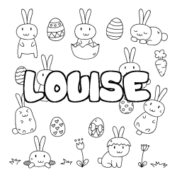 Dibujo para colorear LOUISE - decorado Pascua