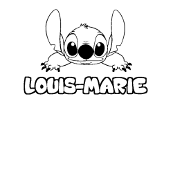 Coloración del nombre LOUIS-MARIE - decorado Stitch