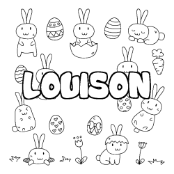 Dibujo para colorear LOUISON - decorado Pascua